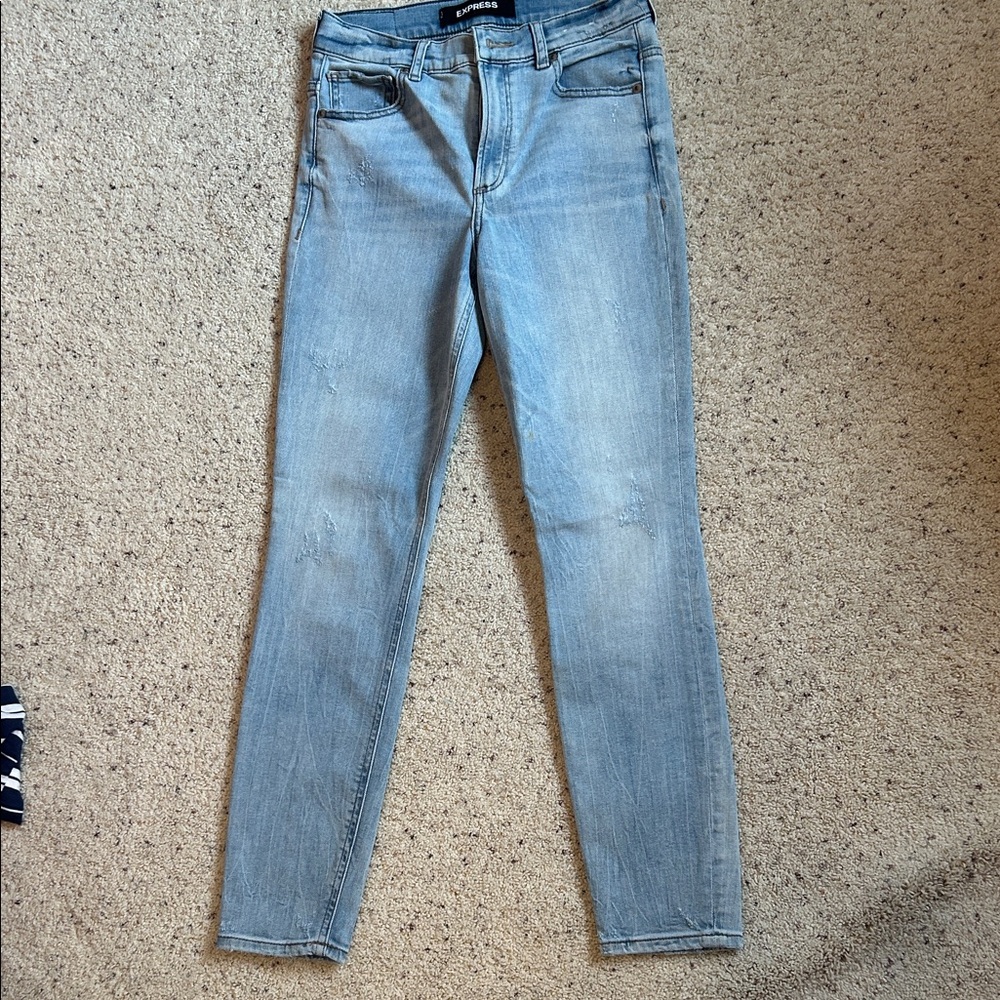 Express Light Wash Skinny Jeans